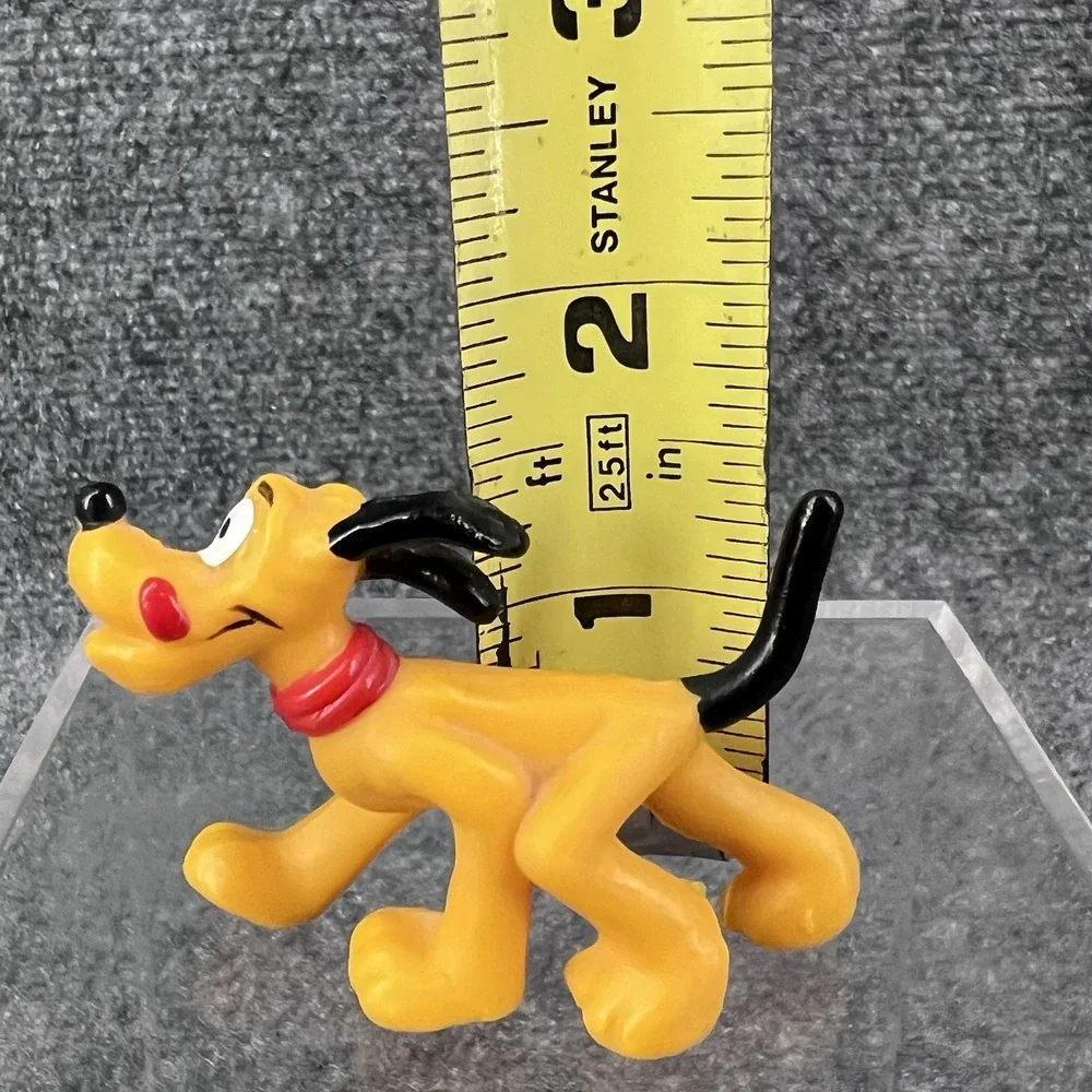 Vtg Walt Disney Productions Pluto Dog Soft Plastic Toy Figure Mickey & Friends